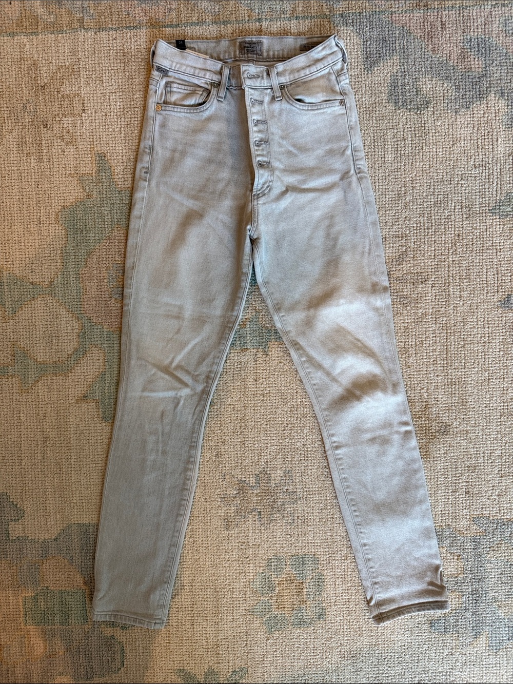 Citizens Of Humanity Light Gray High-Rise Skinny Jeans
